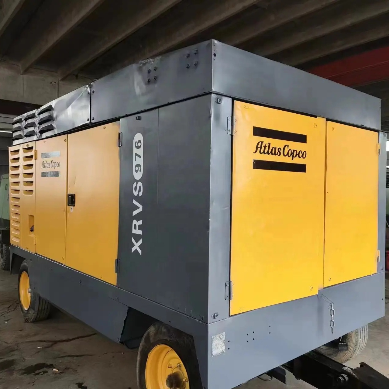 Seconda mano atlas copco vite portatile diesel ad alta pressione aria compressore macchina utilizzata per la vendita