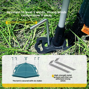 Carpa Hexagonal para Acampar al Aire Libre, Plegable, Portátil, de Apertura Rápida Automática, Impermeable, de Tela Oxford Gruesa, para 5-8 Personas, para las Cuatro Estaciones - Product Image 5