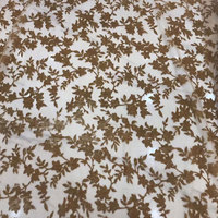Terciopelo personalizado bordado viscosa tela de nailon tela floral floreado Burnout tela de terciopelo para el vestido