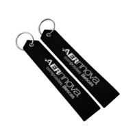 Porte-clés rectangulaire brodé avec logo personnalisé Porte-clés et mousquetons promotionnels personnalisés