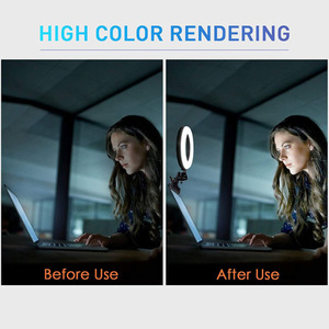 Milesng 16cm Ring Light Led Dual Color Temperature Desk Clamp Photography Lighting For Live Streaming Video Portrait - Product Image 2