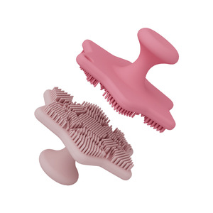 Brosse nettoyante pour le visage en silicone, rose, à poils doux, nettoyage en profondeur, manuelle, pour le visage et le corps - Product Image 1