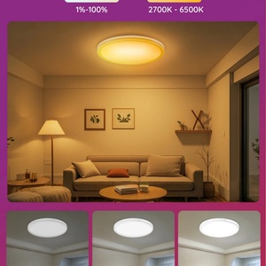 Plafonnier LED rond intelligent WiFi Rgbcw à intensité variable, compatible avec l'application Tuya, compatible avec Alexa, lumière ambiante pour la maison, la chambre à coucher, le salon - Product Image 5