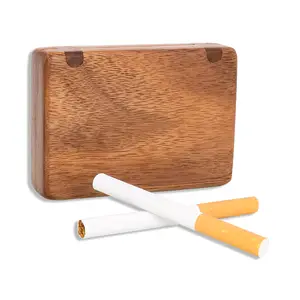 Wholesale Black Walnut hand-made portable wooden cigarette box storage box manufacturers