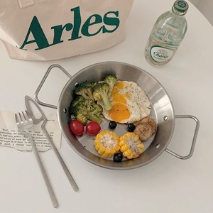 Plato plegable de acero inoxidable grueso al por mayor y al por menor, plato de pollo frito con langosta pequeño sostenible para restaurantes - Product Image 6