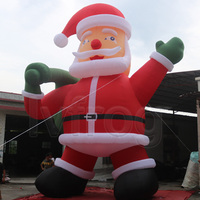 Ballon géant gonflable pour décoration de fête de Noël, Père Noël avec souffleur d'air