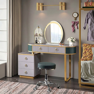 Hiện đại màu tím thanh lịch bàn trang điểm tinh tế căn hộ nhỏ thời trang dành cho phụ nữ với phong cách cloakroom tính năng - Product Image 2