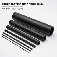 Pipa Serat Karbon Ukuran Kustom OEM ODM Label Pribadi Finishing Matte Diameter Beragam untuk Rangka Drone Suku Cadang UAV