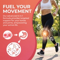 Qbioflex OEM Gummies à base de calcium, magnésium, zinc, vitamines D3, B12 et K2, enrichies en liquide, pour le soutien articulaire et l'impulsion énergétique