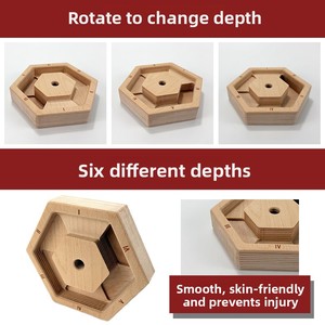 Tabla de Entrenamiento de Escalada en Roca de Madera de 6 Lados, Entrenador de Fuerza para Dedos y Muñecas, Uso Portátil en Interiores/Exteriores, Madera de Abedul Sólida - Product Image 1