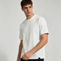 T-shirt décontracté 100 % coton en gros, T-shirt graphique tricoté, impression numérique personnalisée, T-shirt oversize pour homme