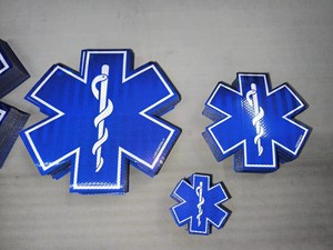 Set <span class=keywords><strong>di</strong></span> Segnali Medici d'Emergenza per Ospedali, Stelle della <span class=keywords><strong>Vita</strong></span> Riflettenti in Alluminio per Guida Stradale e Strutture Mediche - Product Image 2