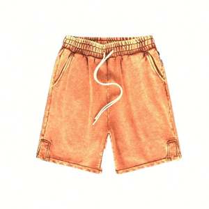 Pantalones cortos transpirables de secado rápido de lona informales sólidos impresos a granel unisex personalizados para hombres - Product Image 2