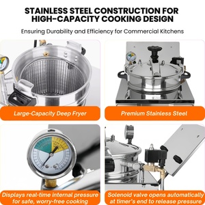 Offerta Speciale: Secchielli per Pollo Fritto con Coperchio, Friggitrice Efficiente con Capacità di 22L, Friggitrici Commerciali Usate in <span class=keywords><strong>Vendita</strong></span> - Product Image 4