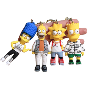 Adorable llavero de silicona con 12 personajes de Los Simpson, abrebotellas de goma, accesorio para llavero, bolsa de juguete de peluche, encanto, llavero de nueva versión - Product Image 2