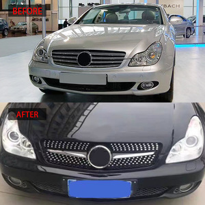 กระจังหน้าทรงดาวตกแต่ง สำหรับ Mercedes-Benz CLS-Class W219 ปี 2005-2008 วัสดุ ABS อัพเกรดกันชนหน้า - Product Image 2