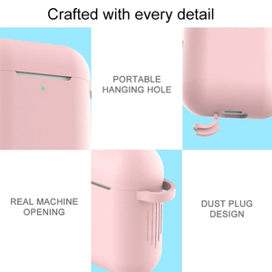 Para <span class=keywords><strong>AirPods</strong></span> 3 2 1 Pro 2023 funda protectora de silicona de lujo para auriculares inalámbricos <span class=keywords><strong>carcasa</strong></span> anticaída para fundas de auriculares con gancho - Product Image 2