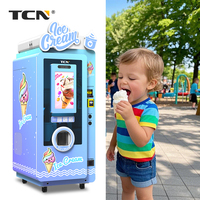 Distributeur automatique de crème glacée molle TCN, fonctionnant avec des pièces de monnaie, avec écran tactile de 22 pouces pour le marché européen