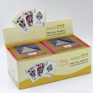 777 Vàng-Tùy Chỉnh Nhựa <span class=keywords><strong>Pvc</strong></span> Chơi Thẻ Với Hộp Nhựa Rõ Ràng - Product Image 4