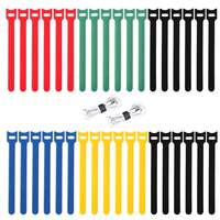Attaches-câbles réutilisables auto-agrippants ODM OEM de 8 pouces en nylon multicolore pour la gestion et l'organisation des câbles