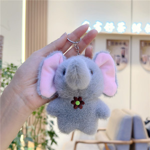12Cm Dễ Thương Voi Keychain Sang Trọng Đồ Chơi Động Vật Mặt Dây Chuyền Mềm Nhồi Bông Búp Bê Ba Lô Xe Túi Vòng Chìa Khóa Trang Trí Nội Thất Kid Quà Tặng Cho Claw Máy - Product Image 6