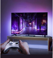 Kit de bande lumineuse LED intelligente synchronisée avec l'écran de télévision RGB 12V APP 65-120 pouces, rétroéclairage LED pour télévision, synchronisation des lumières de symphonie