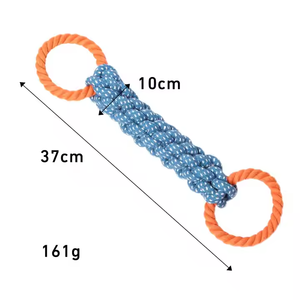 मजेदार पालतू पिल्ला कुत्ते चउ प्रशिक्षण खिलौने डम्बेल टेनिस रस्सी खिलौना कुत्ते के लिए - Product Image 4
