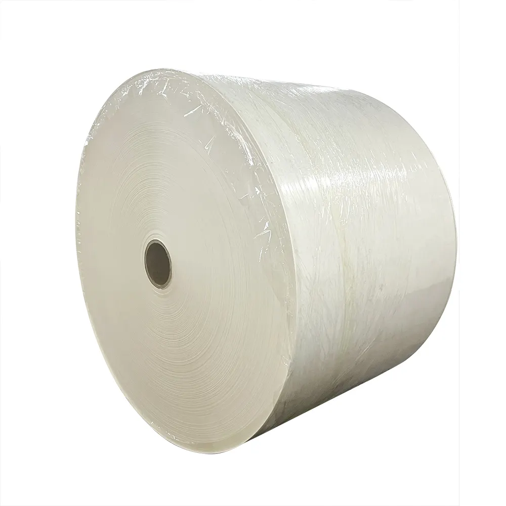 Guangdong High bulk jumbo food grade kraft PE carta patinata jumbo roll paper blanks per la produzione di piatti di bicchieri di carta