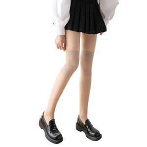 Medias por encima de la rodilla, propiedades antipelado, ultrafinas, sexis, de tubo alto, medias hasta el muslo a juego, medias largas de nailon - Product Image 4