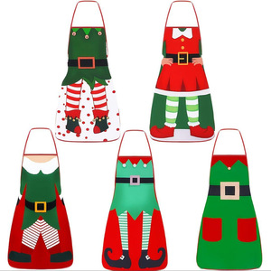 Tablier OEM 50*70cm <span class=keywords><strong>à</strong></span> design personnalisé sur le thème de Noël, tablier <span class=keywords><strong>pas</strong></span> <span class=keywords><strong>cher</strong></span>, imperméable, 100% polyester, léger, pour la cuisine et l'extérieur - Product Image 6