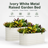 Kit de jardinière surélevée SEEYES, 17'' de hauteur, 2N1, modulaire, résistant à la rouille, en métal, jardinière surélevée, pots et jardinières à fleurs, bac à plantes