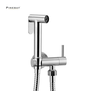 PINEBAY, оптовая продажа, для ванной комнаты, полированный никелевый спрей для туалетного биде, портативный спрей для очистки SUS304, ручной распылитель для биде - Product Image 1