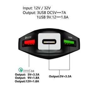 3 Prot 7A 35W Pd QC3.0 carica rapida tipo-<span class=keywords><strong>c</strong></span> caricabatteria da auto 3 <span class=keywords><strong>Usb</strong></span> 35W Qc3.0 per <span class=keywords><strong>iphone</strong></span> caricatore <span class=keywords><strong>Usb</strong></span> <span class=keywords><strong>c</strong></span> - Product Image 4