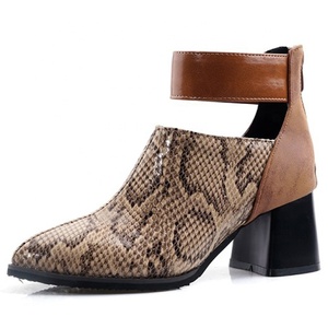 Women square Heel Boots Chunky Heel Ankle Boots <b>Shoe</b> Sexy Pointed Toe Ankle Strap Winter Short Booties Pumps - Product Image 2