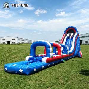 Toboggan aquatique gonflable commercial Yuetong à double piste, long toboggan aquatique, piscine gonflable, trampoline, aire <span class=keywords><strong>de</strong></span> jeux aquatique, <span class=keywords><strong>location</strong></span> pour fêtes d'adultes - Product Image 1