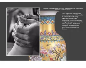 <span class=keywords><strong>Vase</strong></span> en céramique antique traditionnel P416 en gros, ornement émaillé coloré, <span class=keywords><strong>vase</strong></span> décoratif en porcelaine pour table, pour mariage et décoration intérieure - Product Image 4