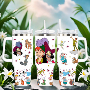 Gobelet isotherme de voiture 40OZ en acier inoxydable 304, grande capacité, série <span class=keywords><strong>Peter</strong></span> Pan, avec poignée et paille, maintien thermique 6-12 heures - Product Image 3