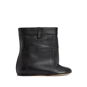 Botines Negros de Mujer con Punta Cuadrada y Diseño de Tubo Ancho, Planos y con Estilo de Manga, Novedad Otoño 2025 - Product Image 3