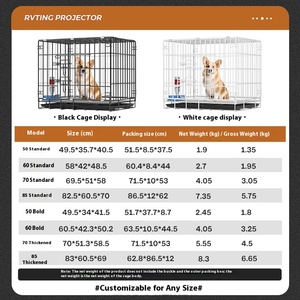 Ventes en gros de cages pour chiens de petite race, pliables, empilables, en métal, écologiques, avec fermeture à bouton - Product Image 3