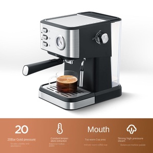 Machine à café domestique semi-automatique VIKERS à alimentation électrique, boîtier en acier inoxydable, écologique, pression réglable 20 bars - Product Image 3