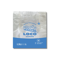 Sac en plastique PE blanc économique LOCO 15x30, recyclable, résistant et pratique pour l'emballage en supermarché
