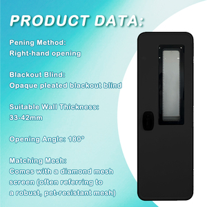 Porte d'entrée de <span class=keywords><strong>camping</strong></span>-<span class=keywords><strong>car</strong></span> en alliage d'aluminium noir JDA, design européen, avec serrure de sécurité et verre isolant sous vide pour <span class=keywords><strong>camping</strong></span>-<span class=keywords><strong>car</strong></span> - Product Image 3