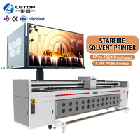 LETOP Impresora de Vinilo de Gran Formato de 3.2M, Impresora Digital Starfire SG 1024, Impresora de Inyección de Tinta Solvente de Rollo a Rollo