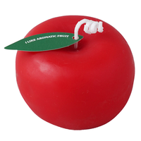 Bougie parfumée en forme de pomme de Noël, cire de soja, aromathérapie, biologique, 3D, fruitée, sans fumée, longue durée, rouge, décoration d'intérieur, cadeaux de Noël