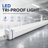 Projecteur LED Tri-Proof Étanche IP65 IK08 en PC, Alimentation d'Usine, 2835SMD, Angle de Faisceau 120°, 150LM/W, Haute Efficacité, Urgence