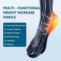 Semelles intérieures en silicone réglables pour talon, supports orthopédiques de la voûte plantaire, coussinets antidérapants, réutilisables et lavables pour les douleurs au talon