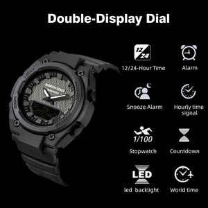 Reloj Digital para Hombre North Edge <span class=keywords><strong>FORTRESS</strong></span> 2026, Relojes Deportivos para Exteriores, Hora Mundial, Cuenta Regresiva, Reloj LED Luminoso, Reloj Inteligente Digital - Product Image 3