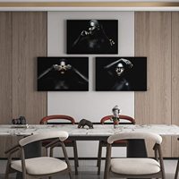 Mur Chambre Décor Encadré Noir Femme Fille Affiche Peinture Art Américain Africain Toile Peinture