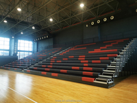 Tribunes télescopiques rétractables en acier inoxydable Frog Sports pour gymnases intérieurs, gain de place, pour le basketball