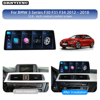 Pantalla Táctil de 12.8 Pulgadas 2400*900 con Sistema Linux para BMW Serie 3 F30 F31 F34 Serie 4 F32 F33 CIC NBT, CarPlay Inalámbrico y Android Auto
